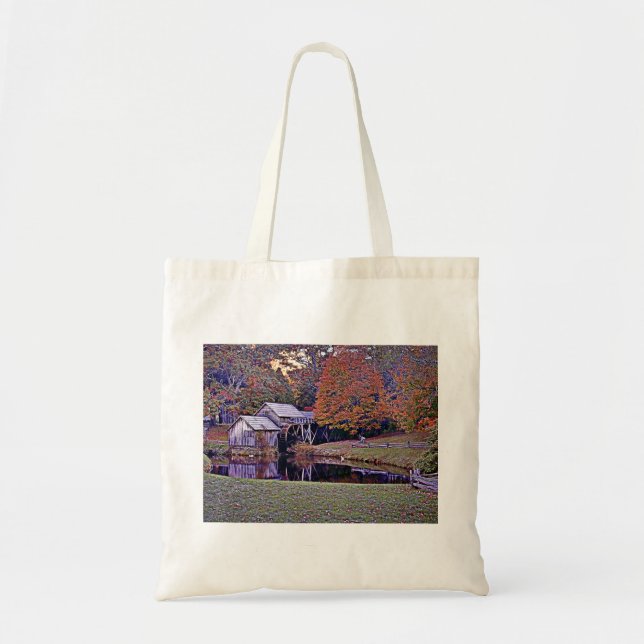Mabry Mill in Fall Toe Bag Tygkasse (Framsidan)