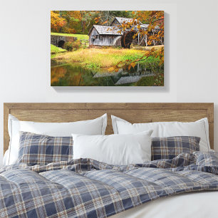 Mabry Mill på hösten Canvastryck