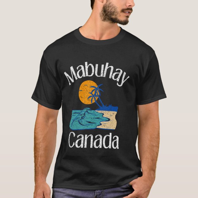 Mabuhay Canada Filippinerna Hälsning Tagalog Pinoy T Shirt (Framsida)