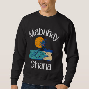 Mabuhay Ghana Filippinerna Hälsning Tagalog Pinoy  Lång Ärmad Tröja
