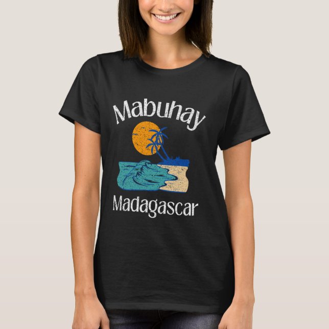 Mabuhay Madagascar Filippinerna Tagalog Pinoy Fili T Shirt (Framsida)