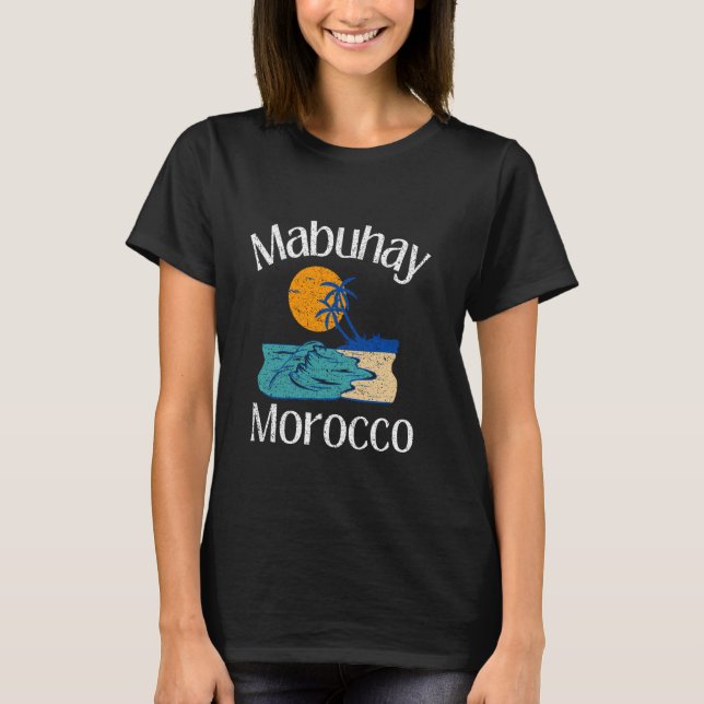 Mabuhay Marocko Filippinerna Hälsning Tagalog Pino T Shirt (Framsida)