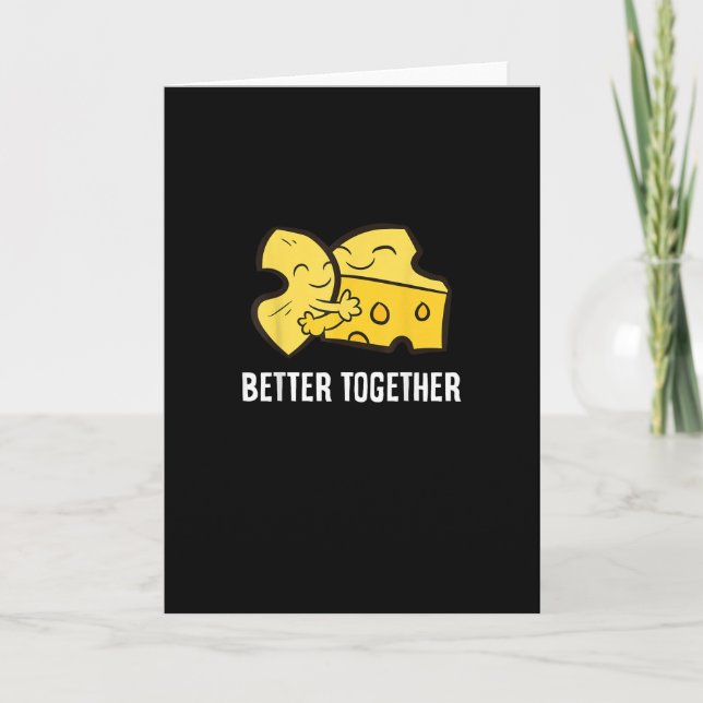 Mac And Cheese Better Together Fun Food Design  Kort (Framsida)