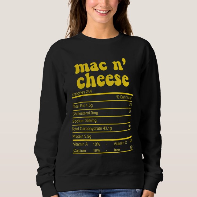 Mac And Cheese Nutrition  Thanksgiving Mac N' Chee T Shirt (Framsida)