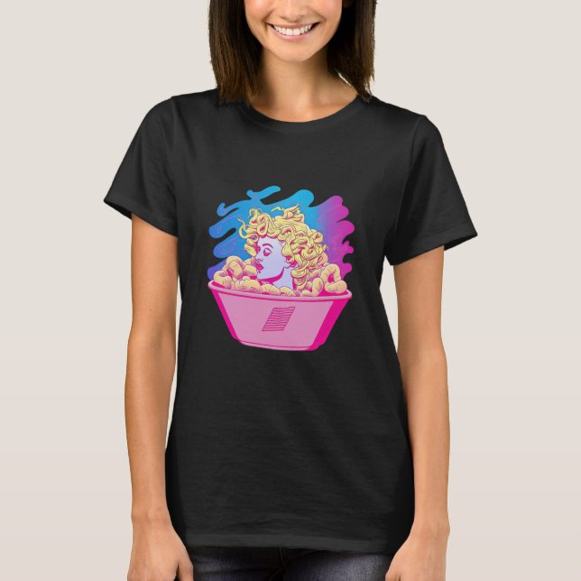 Mac And Cheese Vaporwave Retrowave Estetik T Shirt (Framsida)