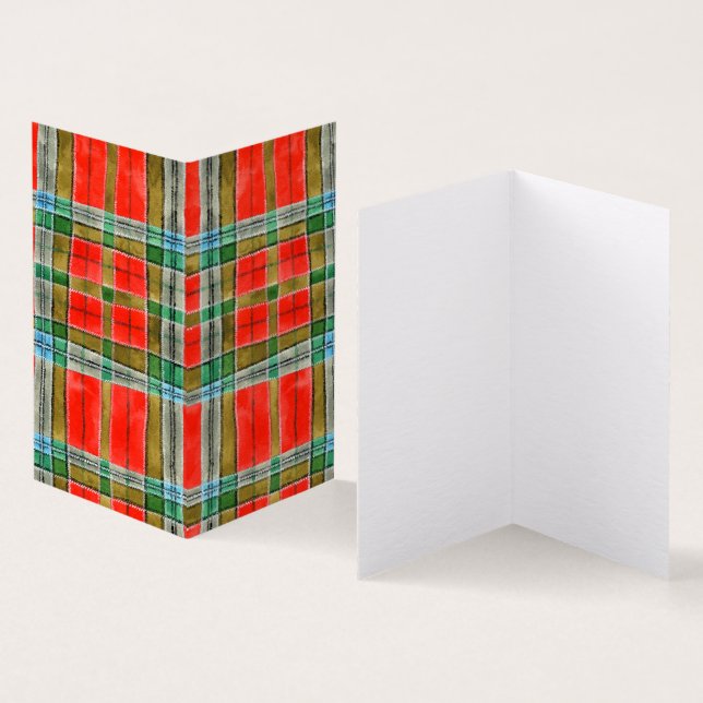 MAC BAIN TARTAN 3,5x2 Falt kort (In- och utsida)