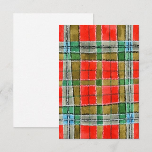 MAC BAIN TARTAN 3,5x5 Platt kort / Vertikal (Fram/baksida)