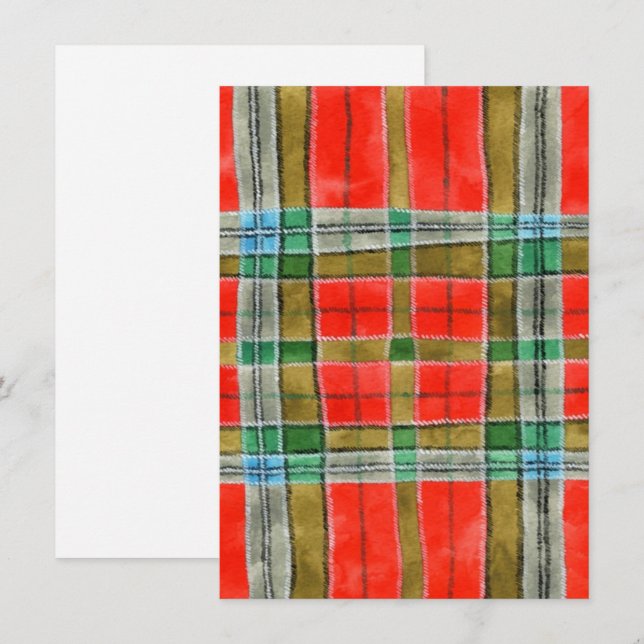 MAC BAIN TARTAN 4,5x6,25 Platt kort / Vertikal (Fram/baksida)