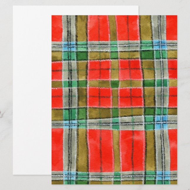 MAC BAIN TARTAN 6,5x8,75 Platt kort / Vertikal (Fram/baksida)