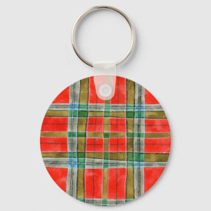 MAC BAIN TARTAN Aluminium Round Keychain Nyckelring