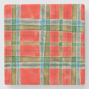 MAC BAIN TARTAN Marmor Stenservett Stenunderlägg