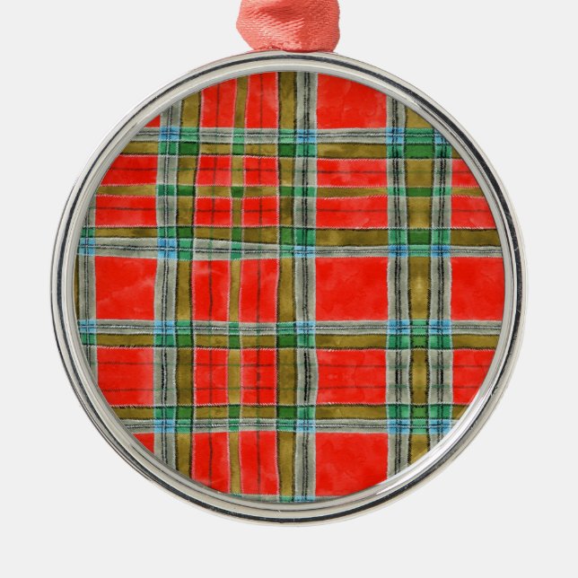 MAC BAIN TARTAN Premium Rund Dekoration (Framsidan)