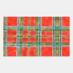 MAC BAIN TARTAN Rectangle Stickers Rektangulärt Klistermärke