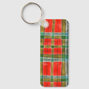 MAC BAIN TARTAN-rektangulär aluminiumkedja Nyckelring