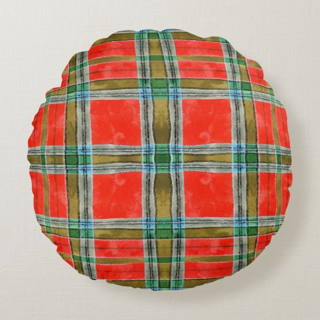 MAC BAIN TARTAN Round Dekorativ kudde (Framsidan)