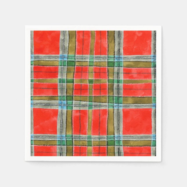 MAC BAIN TARTAN Standard Cocktail Papper Napkins Pappersservett (Framsidan)