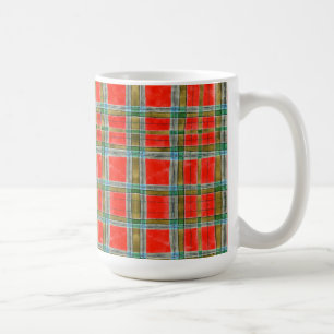 MAC BAIN TARTAN Tall White Mugg