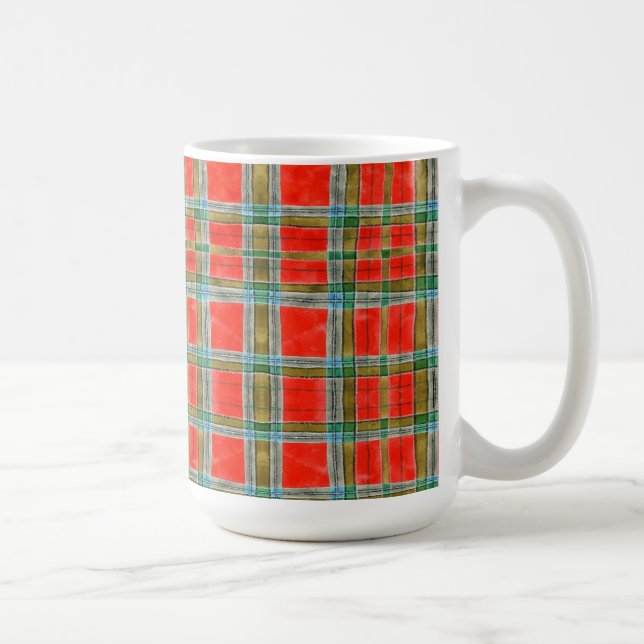 MAC BAIN TARTAN Tall White Mugg (Höger)