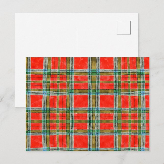 MAC BAIN TARTAN Vykort (Fram/baksida)
