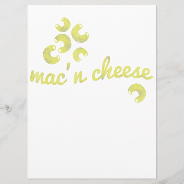 Mac Cheese - Roligt Chef Humor Meny (Framsida)