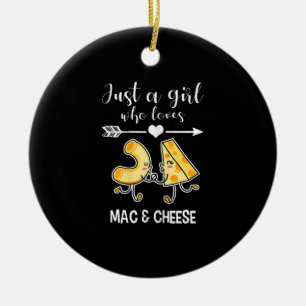 Mac & Cheese Shirt Funny Mac och Cheese Älskare G Julgransprydnad Keramik