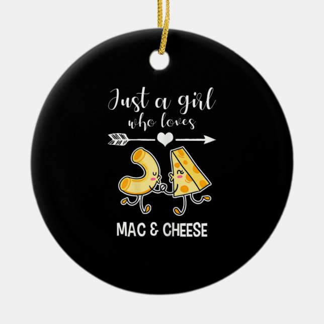 Mac & Cheese Shirt Funny Mac och Cheese Älskare Gi Julgransprydnad Keramik (Framsidan)