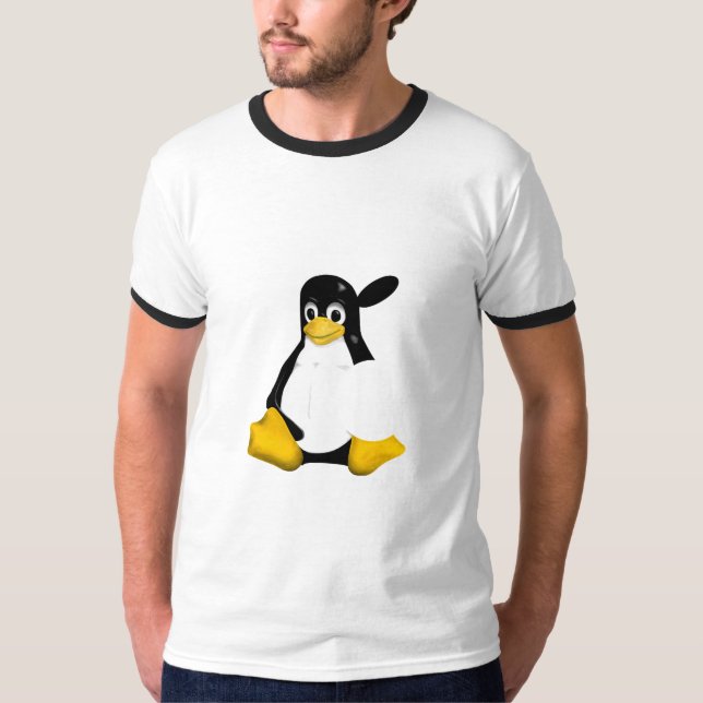 MAC FÖR TUX FÖR PEARAPPLE LINUX TEE (Framsida)