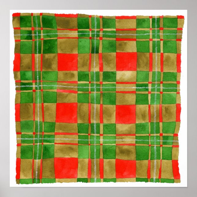 MAC GREGOR TARTAN 16" x 16" Poster (Framsidan)