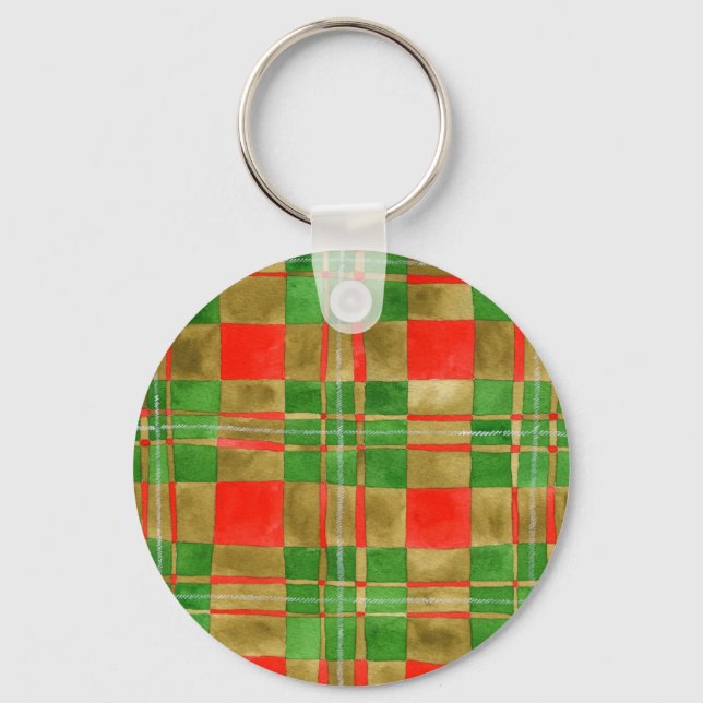 MAC GREGOR TARTAN Aluminium Rund Nyckelring (Framsida)