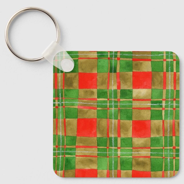 MAC GREGOR TARTAN Aluminium Square Keychain Nyckelring (Framsida)