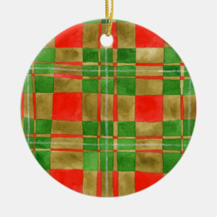 MAC GREGOR TARTAN Ceramic Circle Ornament