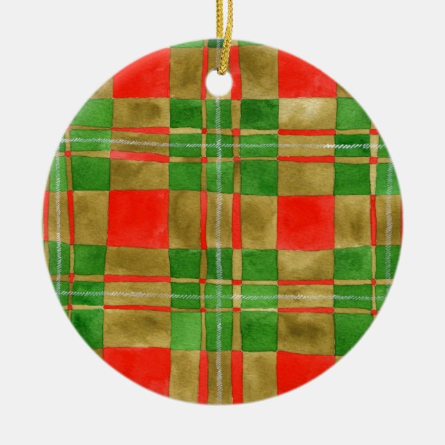 MAC GREGOR TARTAN Ceramic Circle Ornament (Framsidan)