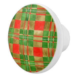 MAC GREGOR TARTAN Ceramic Knob Knopp