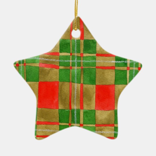 MAC GREGOR TARTAN Ceramic Star Ornament (Framsidan)