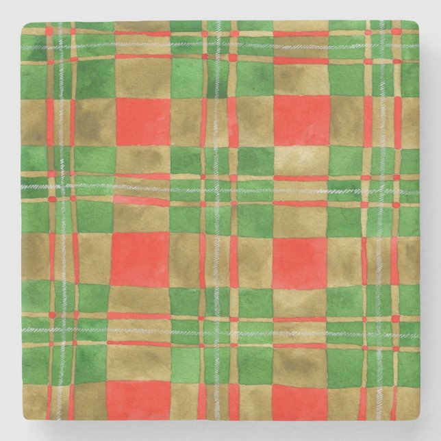 MAC GREGOR TARTAN Marble Stone Underlägg (Framsidan)