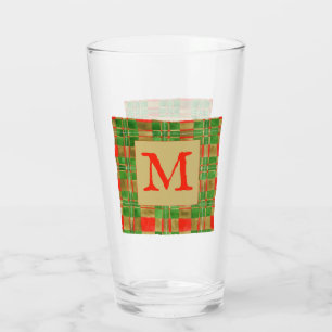 MAC GREGOR TARTAN Pint Glass + initial Glaskopp