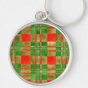 MAC GREGOR TARTAN Premium Round Keychain Rund Silverfärgad Nyckelring