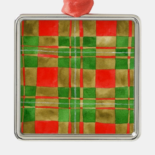 MAC GREGOR TARTAN Premium Square Ornament (Framsidan)