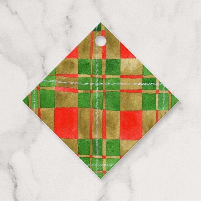 MAC GREGOR TARTAN Presentkort i diamantform Gåvor Etiketter (Framsida)