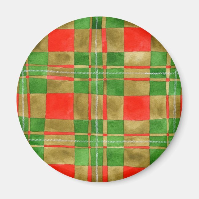 MAC GREGOR TARTAN Round Magnet (Framsidan)