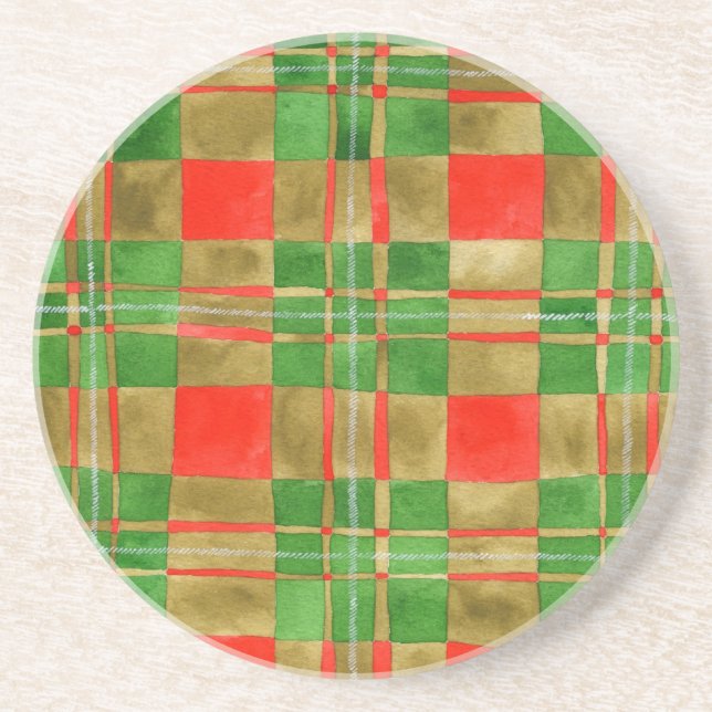 MAC GREGOR TARTAN Round Sandstone Underlägg (Framsidan)
