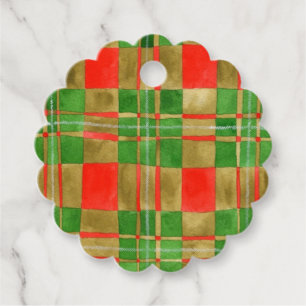MAC GREGOR TARTAN Scalloped Gift Märkres Gåvor Etiketter