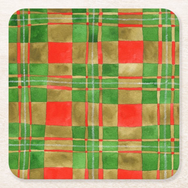 MAC GREGOR TARTAN Square Papper Underlägg Kvadrat (Framsidan)