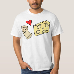 Mac-hjärtaost, rolig Macaroni + Ostskjorta T Shirt