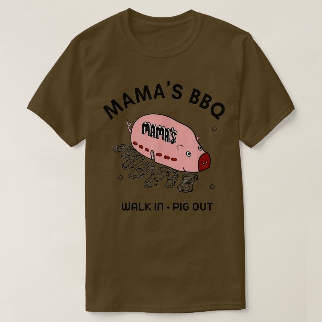 Mac Mamas BBQ Walk in in Gris Out Sunny Summer Gif T Shirt (Design framsida)