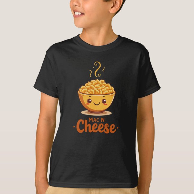 Mac N Cheese Söt Skål T Shirt (Framsida)