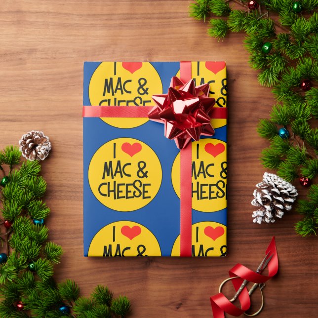 Mac n Cheese Wrapping Papper Presentpapper (Julgåva)