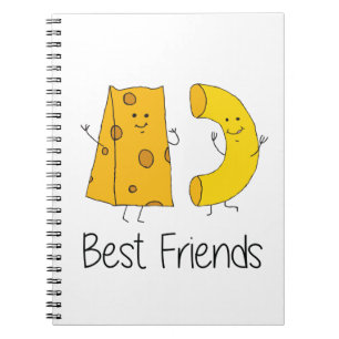 Mac och Cheese Best Friends Art Vänskap Art Bes Anteckningsbok