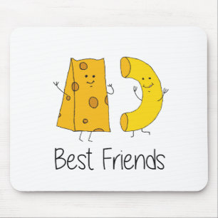 Mac och Cheese Best Friends Art Vänskap Art Bes Musmatta