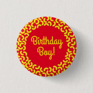 Mac och Cheese Kid 1st Birthday Party Macaroni Knapp